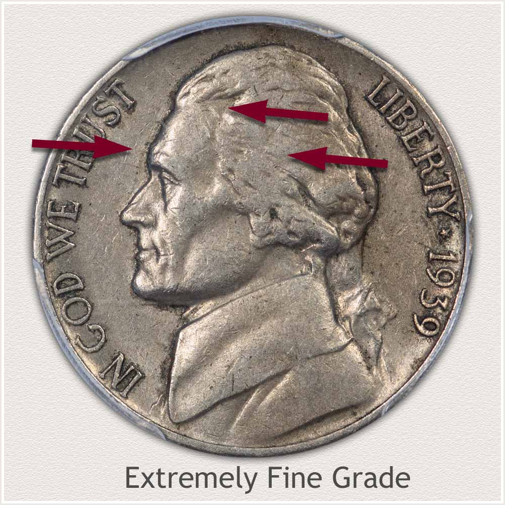 Jefferson Nickel Extremely Fine Grade