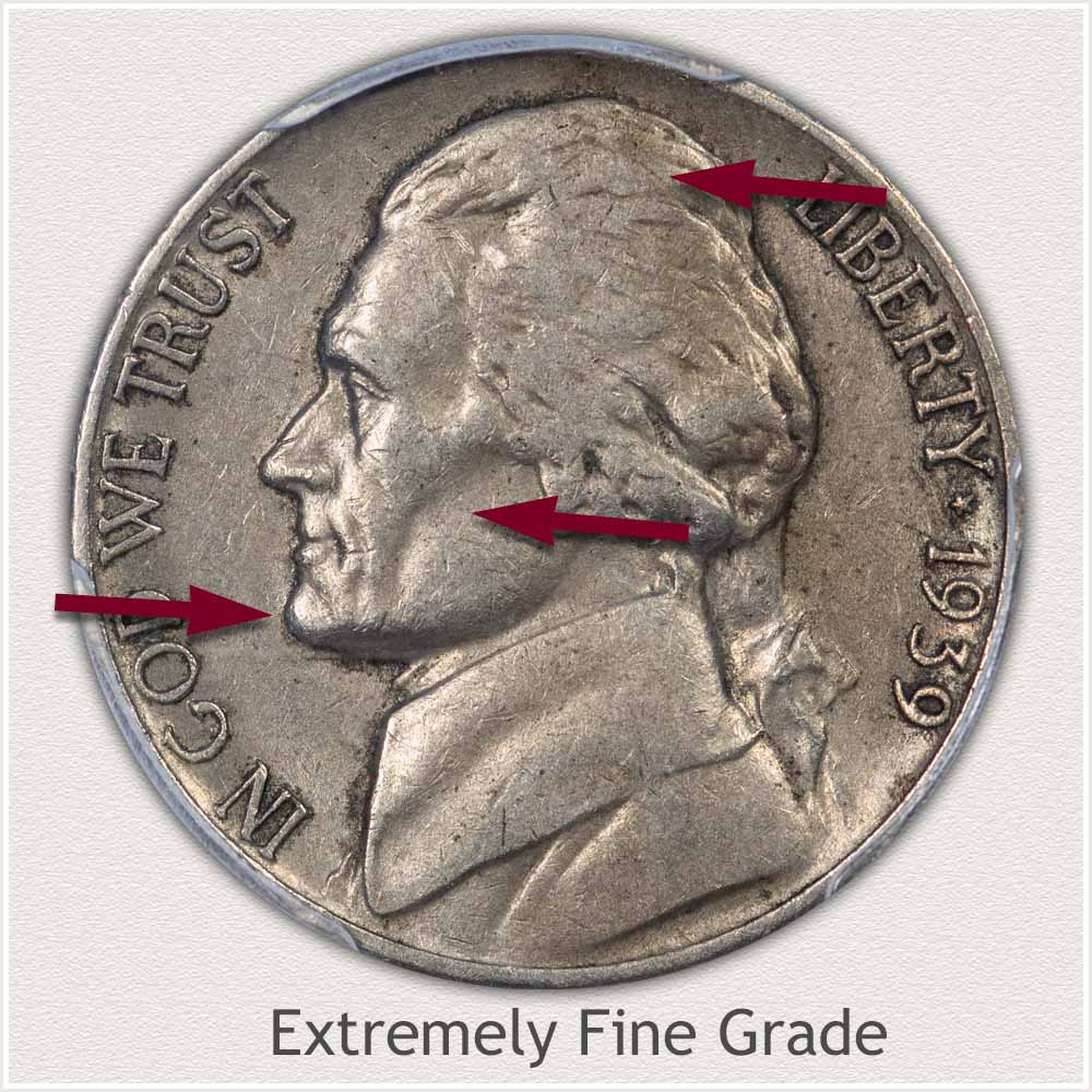 Jefferson Nickel Extremely Fine Grade