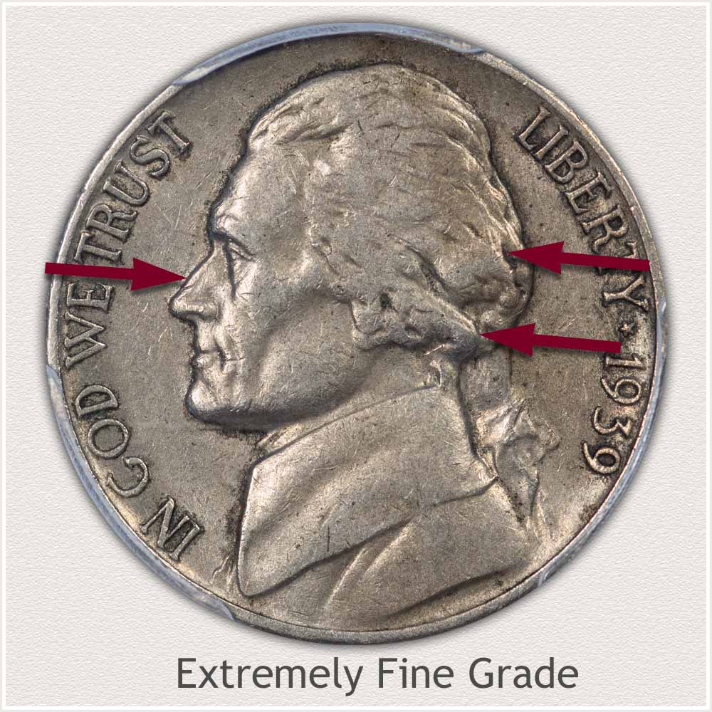 Jefferson Nickel Extremely Fine Grade