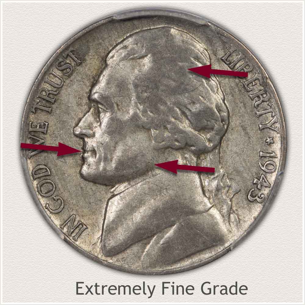 Jefferson Nickel Extremely Fine Grade