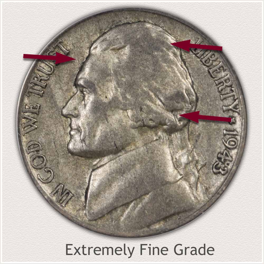 Jefferson Nickel Extremely Fine Grade