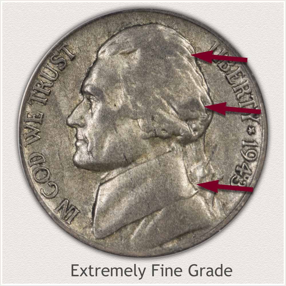 Jefferson Nickel Extremely Fine Grade