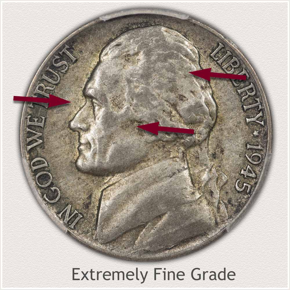 Jefferson Nickel Extremely Fine Grade