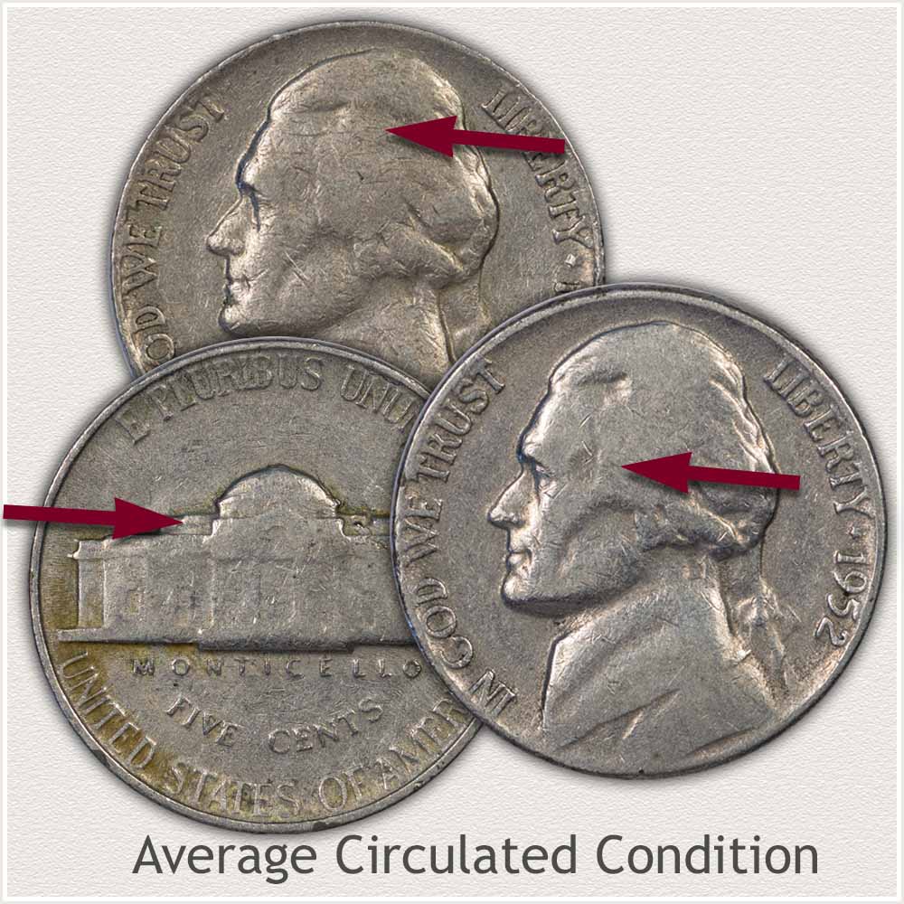 Jefferson Nickels in Average Circulated Condition