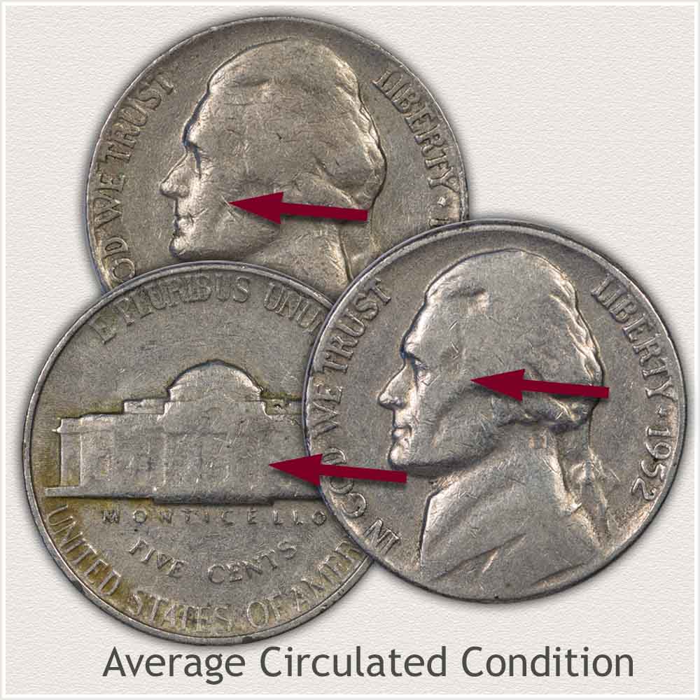 Jefferson Nickels in Average Circulated Condition