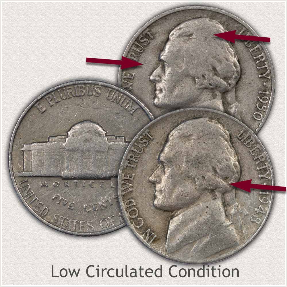 Jefferson Nickels in Low Grade Condition