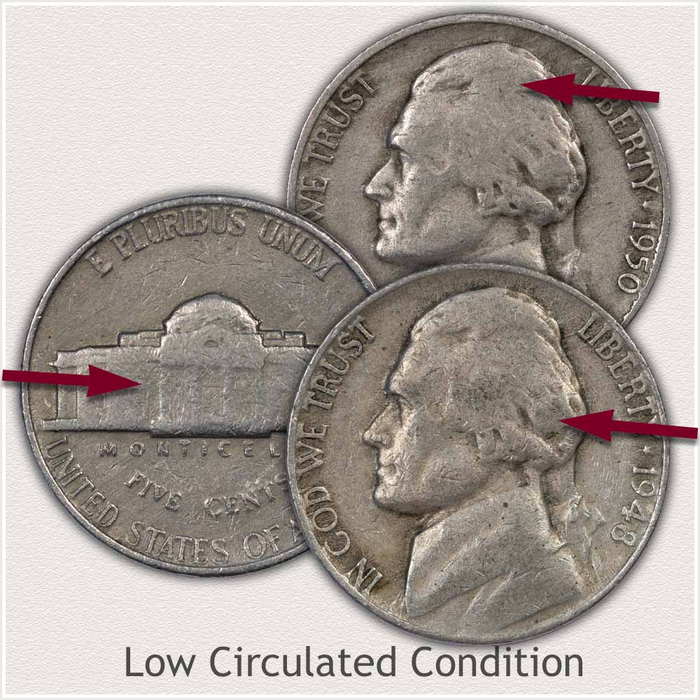 Jefferson Nickels in Low Grade Condition