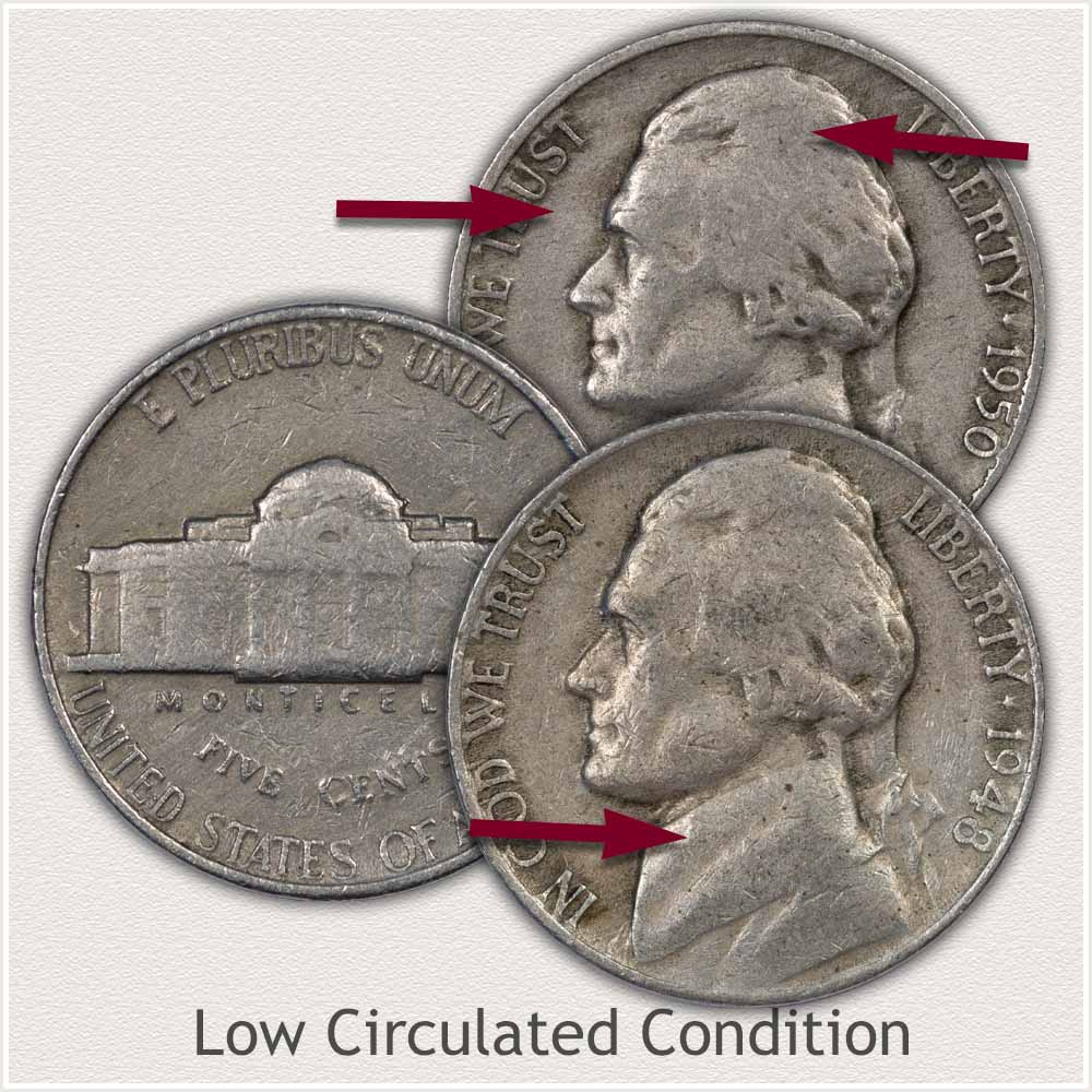 Jefferson Nickels in Low Grade Condition