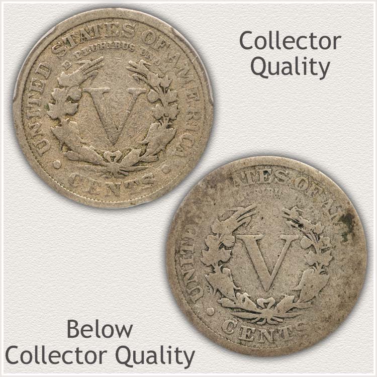 Heavily Worn Liberty Nickel Below Collector Quality