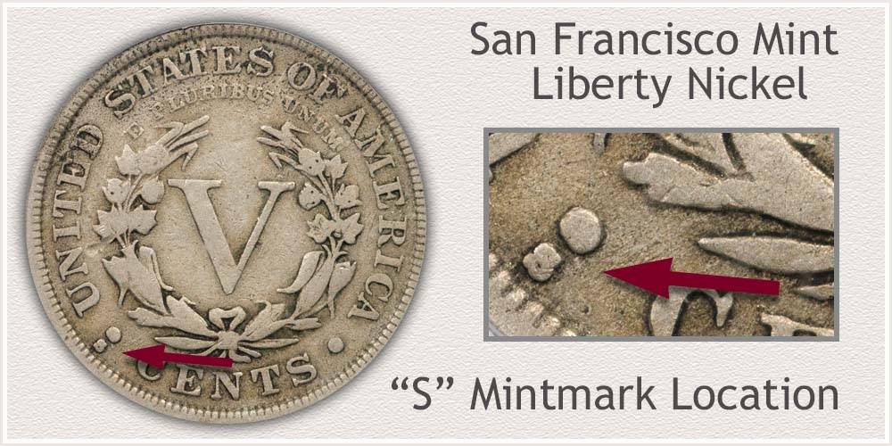 // 1 Coin F 1909 Liberty V Nickel // Fine
