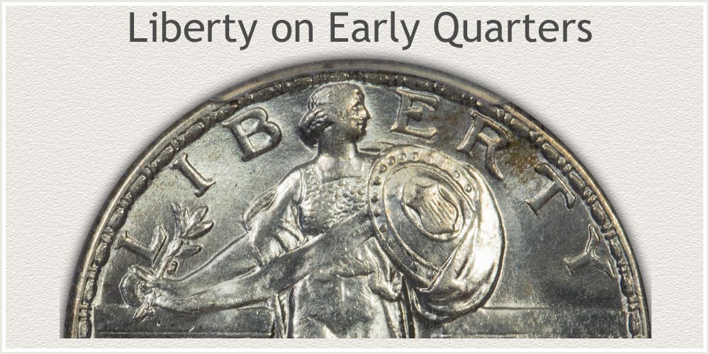 Close-Up of Obverse Standing Liberty Quarter