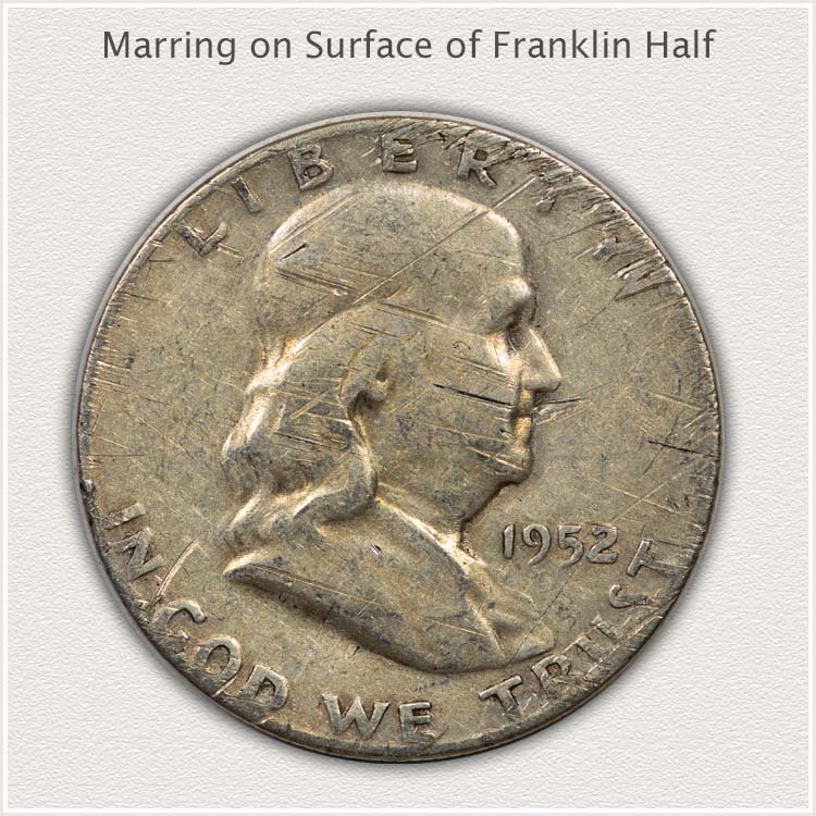 Franklin Half Dollar with Marred Surface