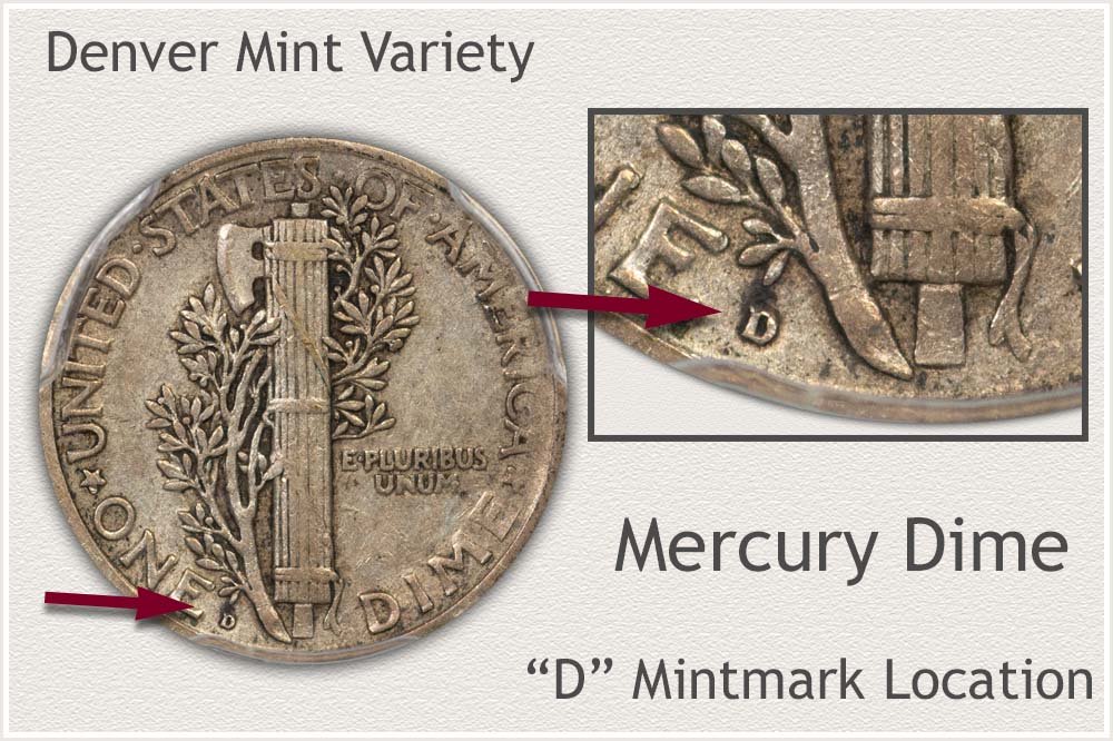 Denver  Mint Variety Mercury Dime