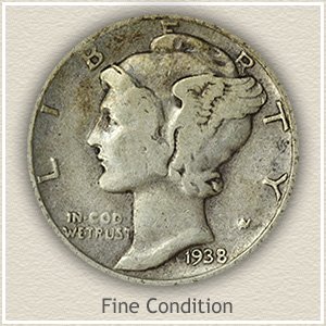 Mercury Dime Fine Coondition