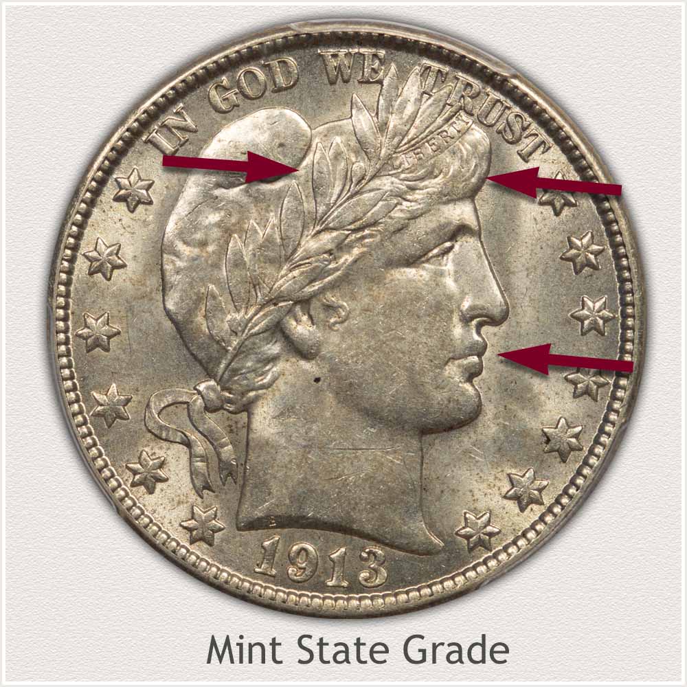 Barber Half Dollar Mint State Grade