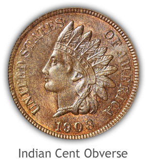 Mint State Indian Cent Obverse