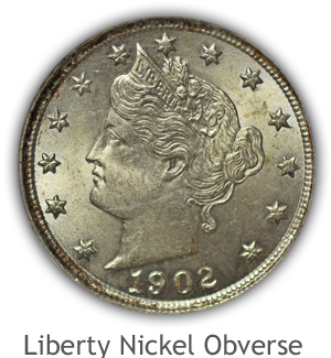 Mint State Liberty Nickel Obverse