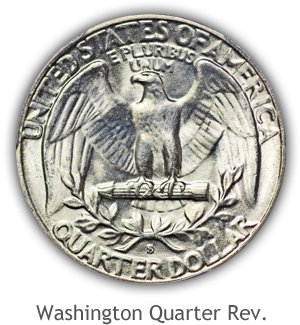 Mint State Washington Quarter Reverse