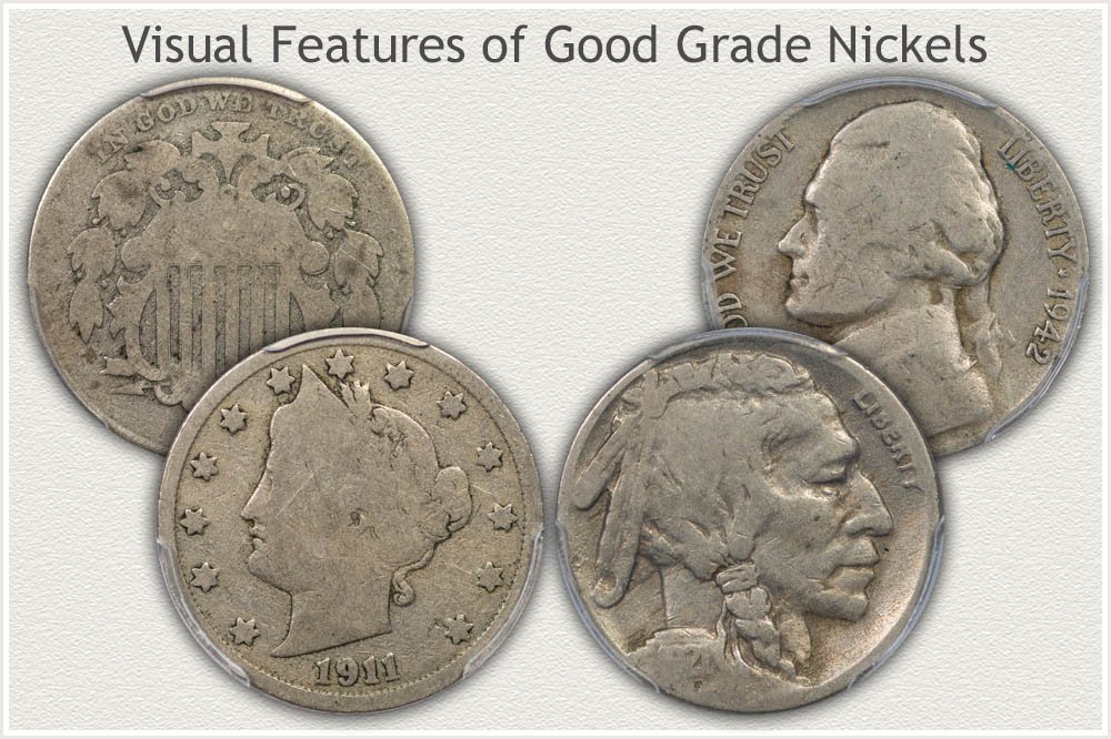 Good Grade Examples of the Four Nickel Series