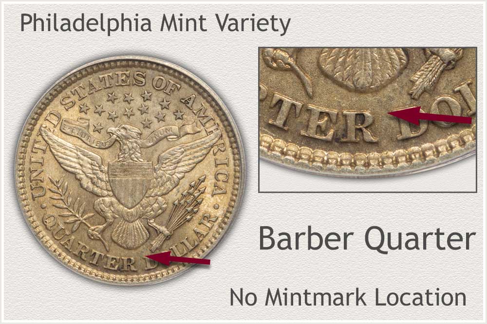 No Mintmark Barber Quarter