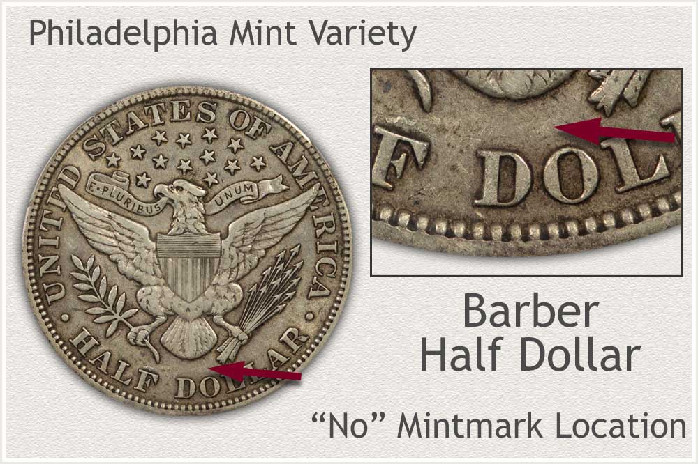 No Mintmark 1911 Barber Half Dollar
