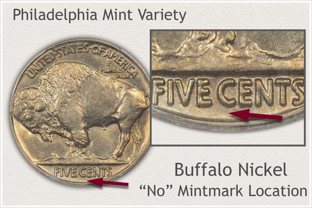 No Mintmark Identifies the Philadelphia Issue Buffalo Nickel