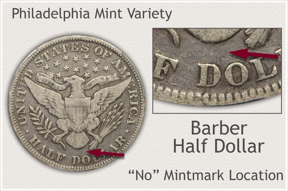 No Mintmark Barber Half Dollar