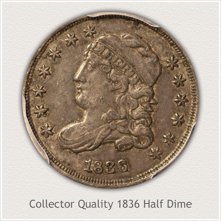 1836 Half Dime Obverse 