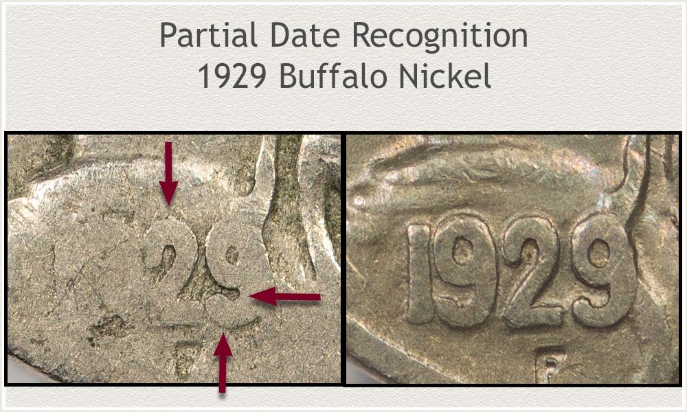 Examples of Partial Date 1929 Buffalo Nickels