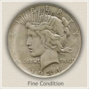 Peace Silver Dollar Fine Condition