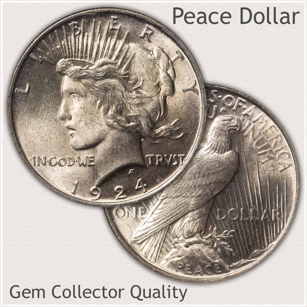 Gem Grade Peace Silver Dollar