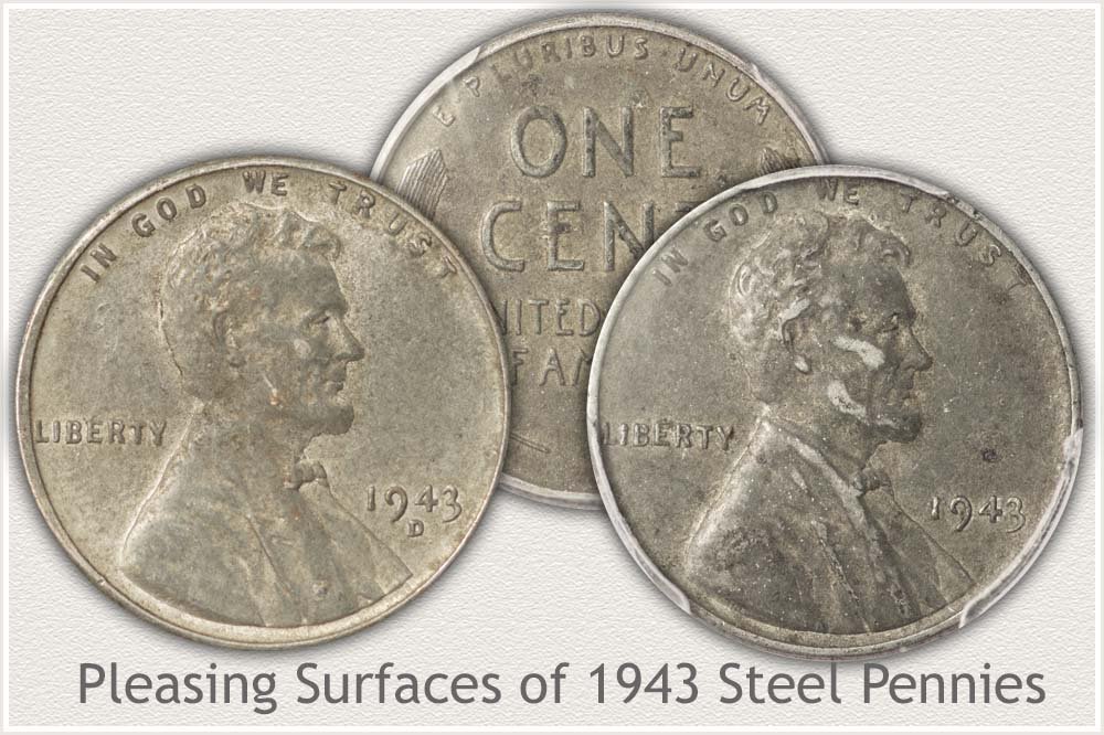 Original Surfaces on 1943 Steel Cents