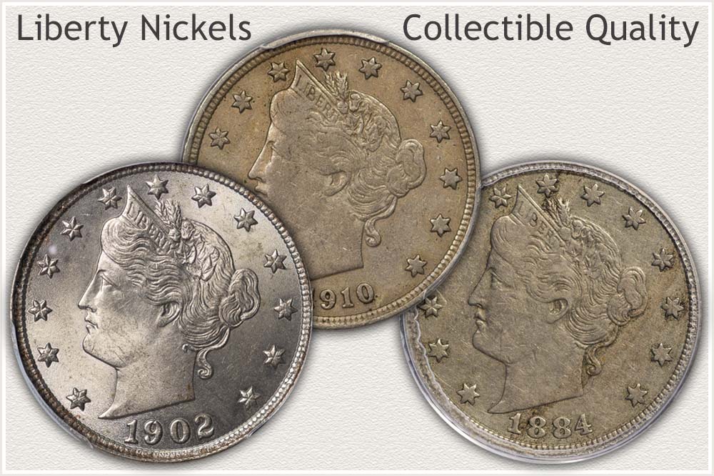 Selection of Pleasing Quality Liberty Nickels