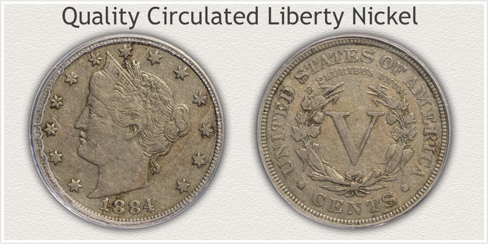 Quality Lightly Worn Liberty Nickel