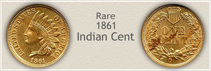 Rare 1861 Indian Penny