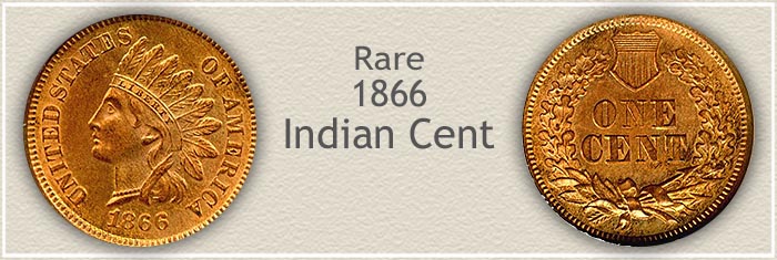 Rare 1866 Indian Penny