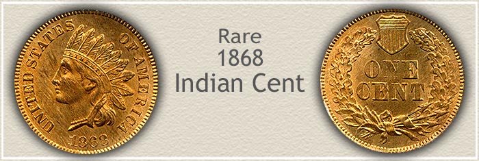 Rare 1868 Indian Penny