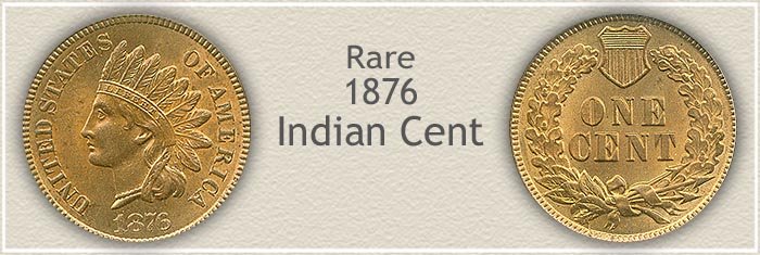 Rare 1876 Indian Penny