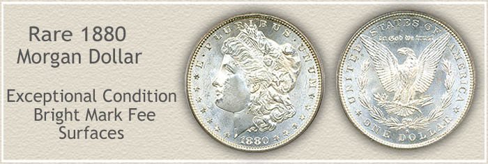 Rare 1880 Morgan Silver Dollar