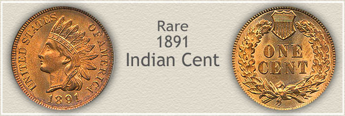 Rare 1891 Indian Penny