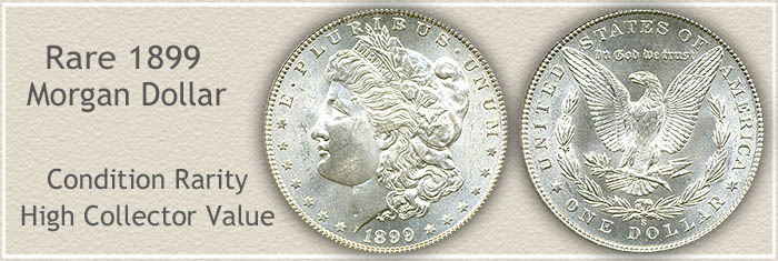 Rare 1899-S Morgan Silver Dollar