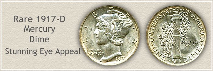 Rare 1917 D Mercury Dime