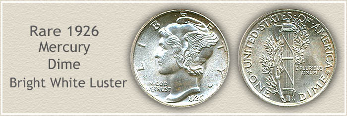 Rare 1926 Mercury Dime