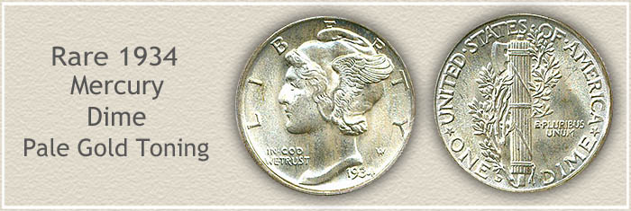 Rare 1934 Mercury Dime