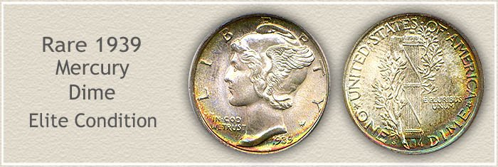 Rare 1939 Mercury Dime