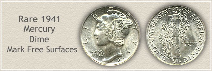 Rare 1941 Mercury Dime