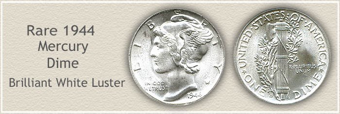 Rare 1944 Mercury Dime