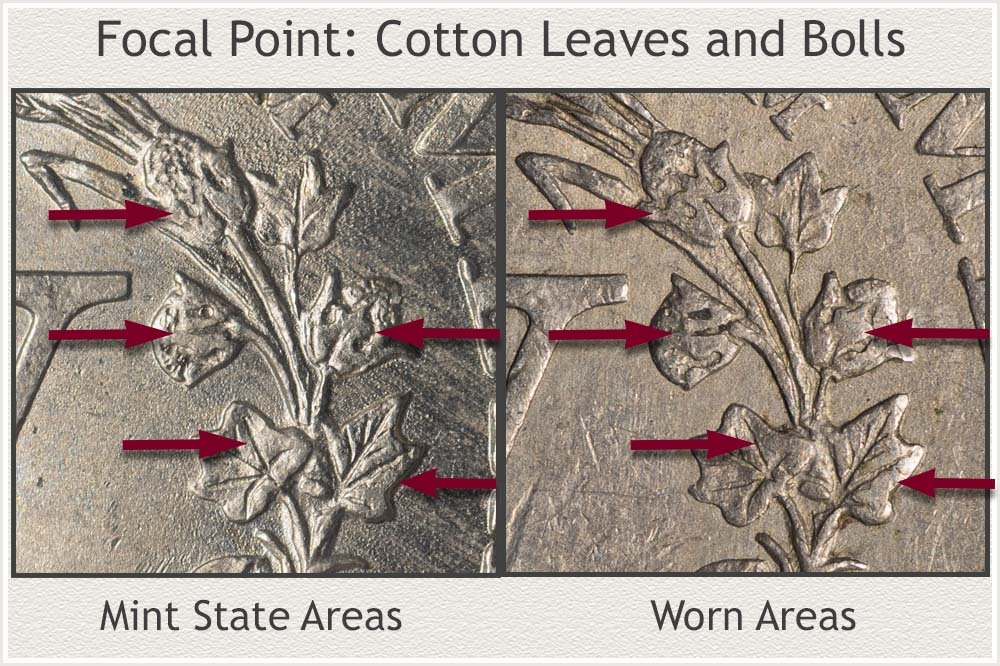 Right Side of Wreath Cotton Leaves and Bolls