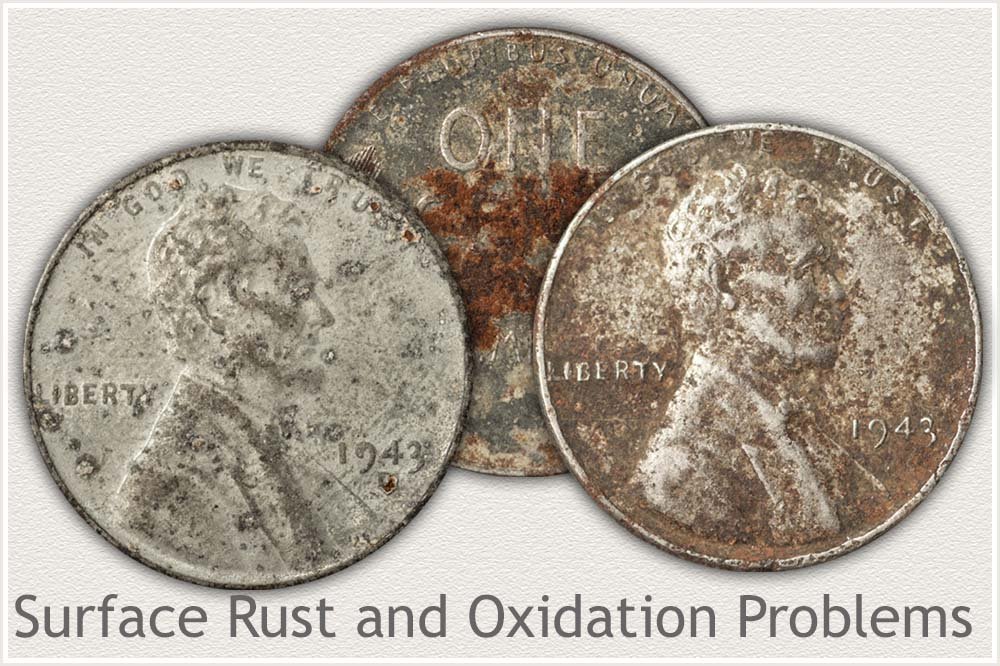 Rusted and Oxidized 1943 Steel Cents