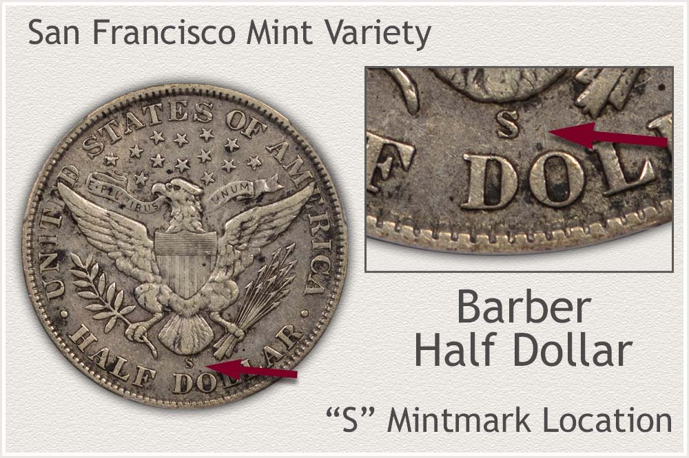 S Mintmark Barber Half Dollar